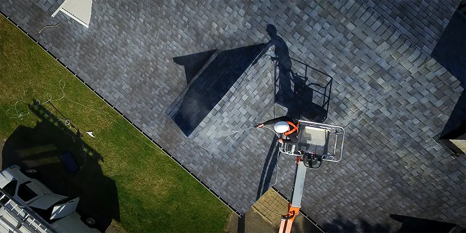 Environmental Surface Protection applying GoNano to a roof.