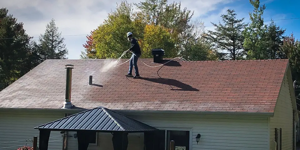 Environmental Surface Protection applying GoNano to a roof.